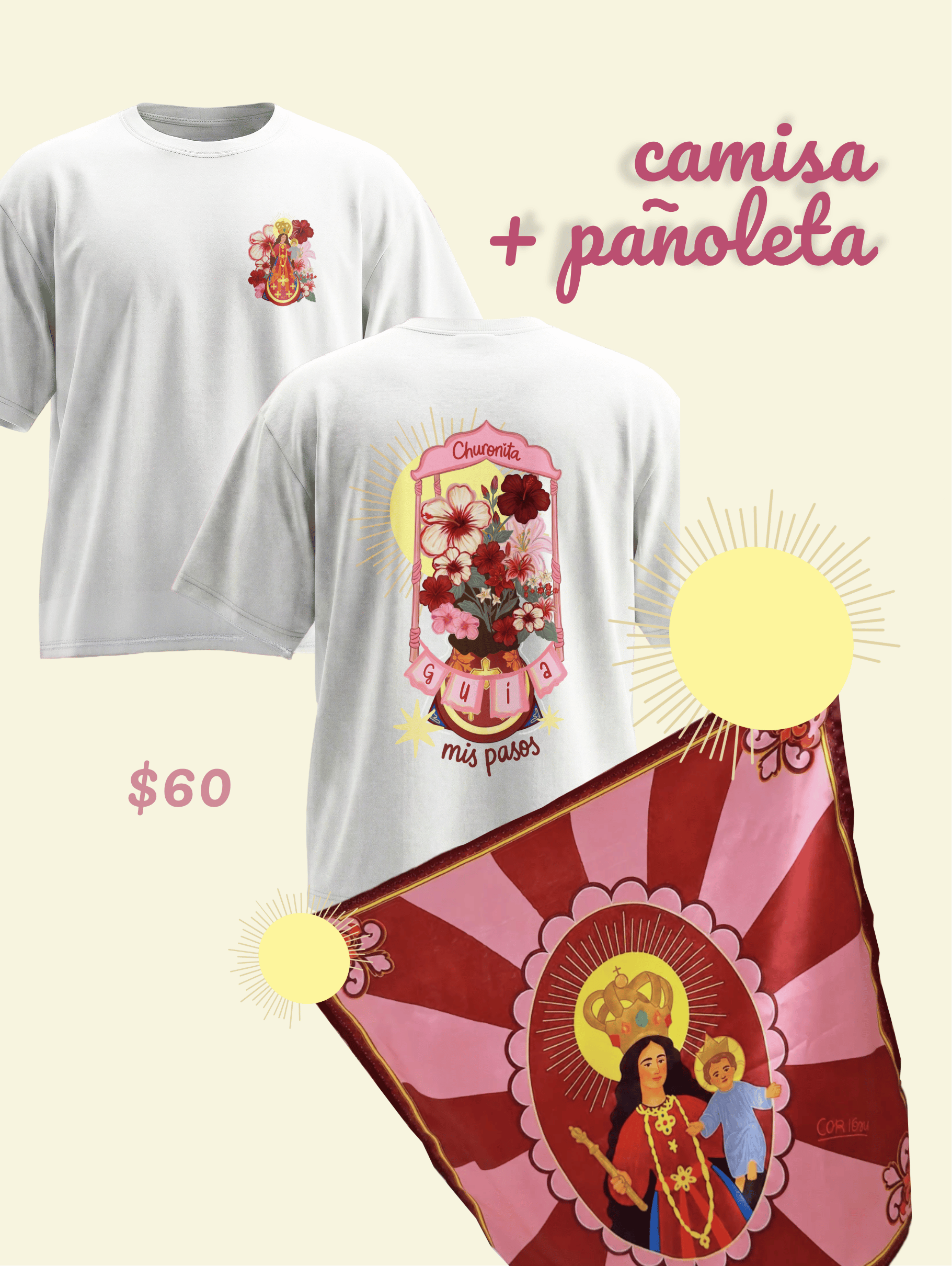 Combo Camiseta + Pañoleta Virgen del Cisne